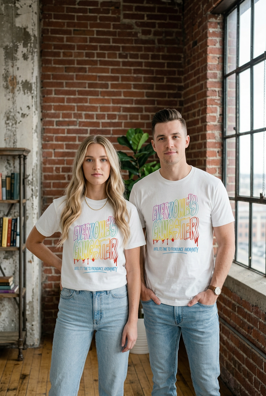 Everyone's Gangster Rainbow White T-Shirt