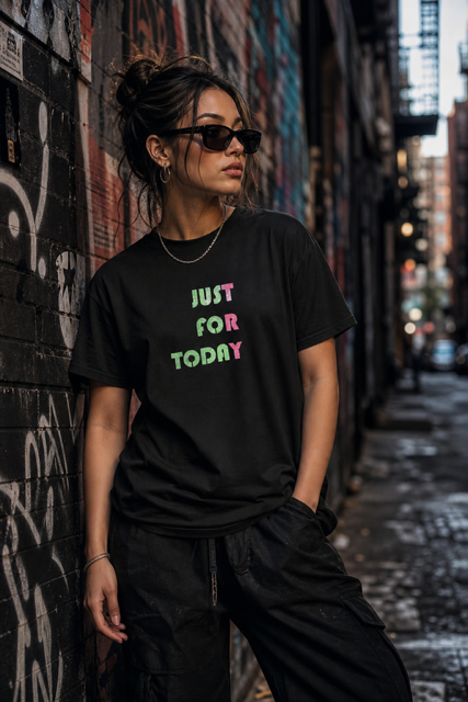 Just For Today Black T-Shirt