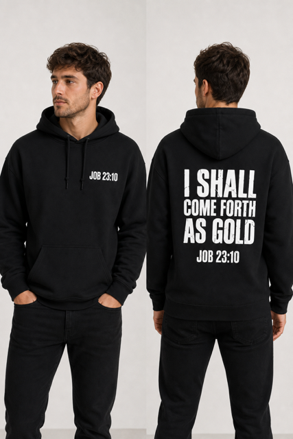Job 23:10 Black Hoodie
