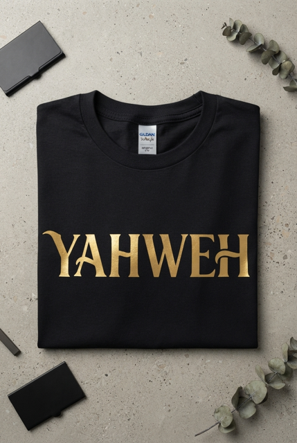 Black and Gold Yahweh T-Shirt