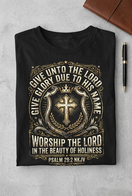 Psalm 29:2 Black T-Shirt
