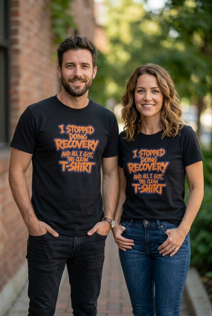 I Stopped Doing Recovery Black T-Shirt