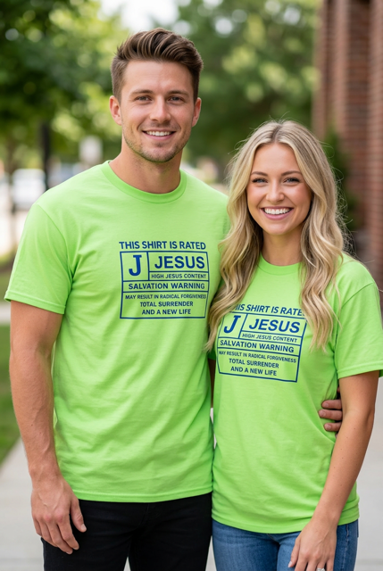 Jesus Salvation Lime Green T-Shirt