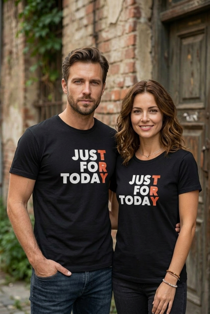 Just For Today Black T-Shirt