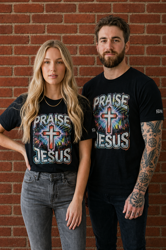 Praise Jesus Black T-Shirt