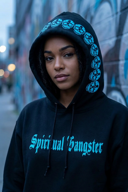 Spiritual Gangster Navy Blue Hoodie