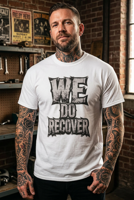 We Do Recover Men's White T-Shirt